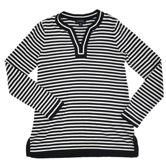 Lands End Womens Size XS Nautical Striped Sweater Preppy Pullover Cotton - Picture 7 of 7